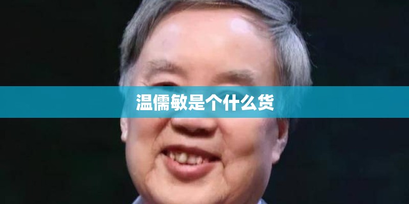温儒敏是个什么货