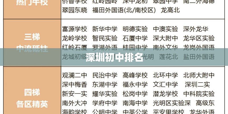 深圳初中排名